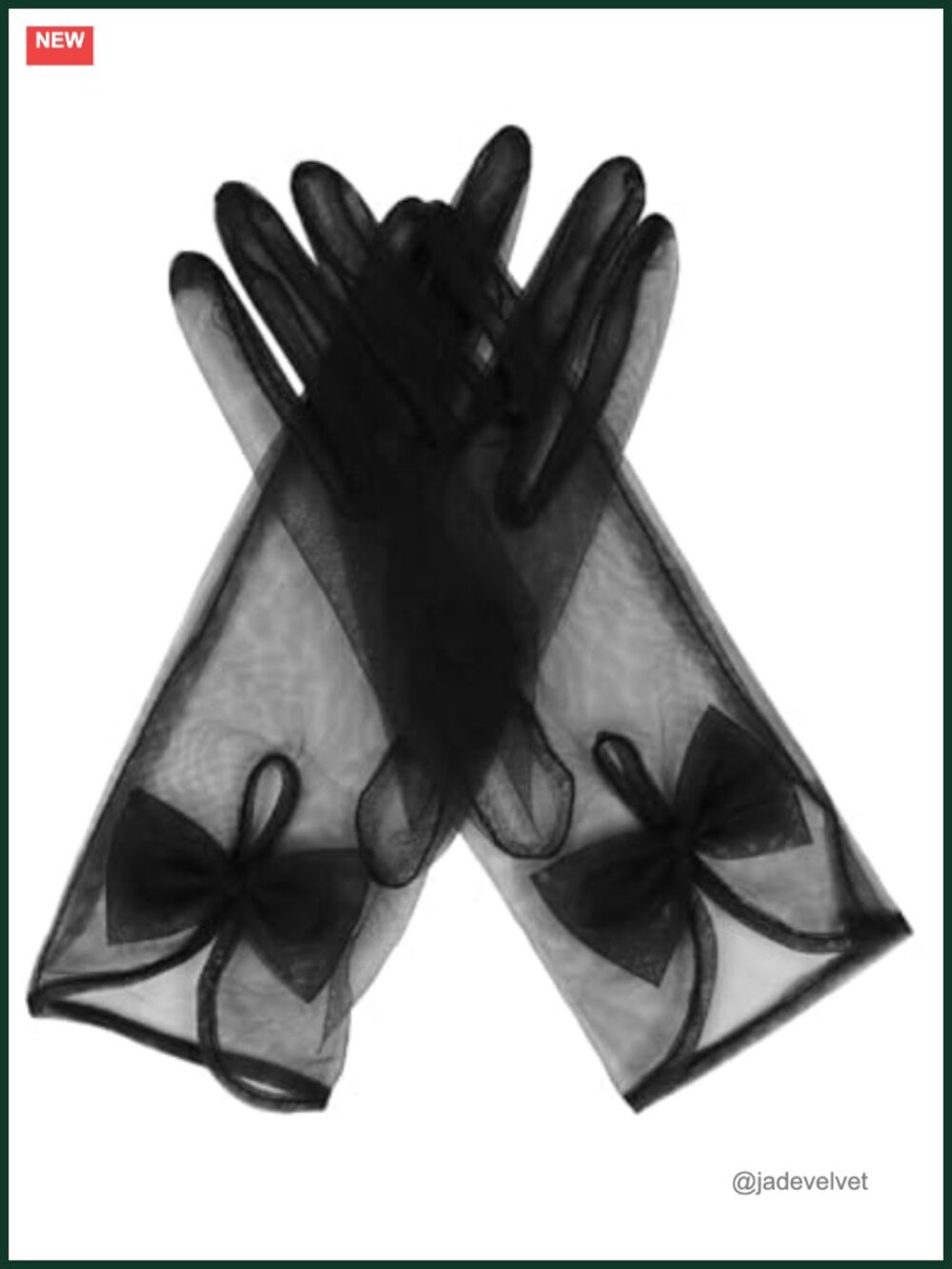 Women's Tulle Mesh Tea Party Gloves with Bowknot Short Sheer Dress Gloves